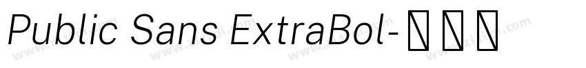 Public Sans ExtraBol字体转换